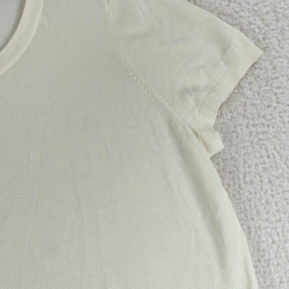 Lands' End Outfitters Ivory Short Sleeve Knit Shirt Womens Pullover Size 4X - Picture 5 of 16